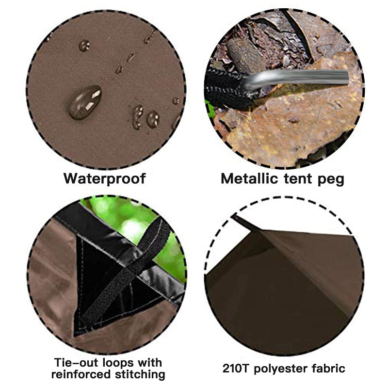 KALINCO Waterproof Camping Tarp Tent Hammock Rain Fly, 10X10FT/10X15FT, Mutifunctional Tent Footprint Lightweight Tarp for Camping, Hiking and Survival Shelter - Image 3